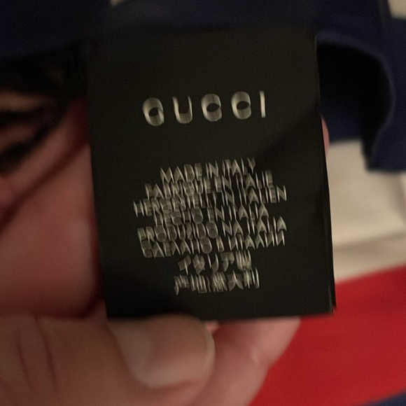 New unisex Gucci logo sylvie stripe silk scarf - Picture 4 of 12